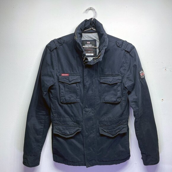 Men's Superdry Rookie Edition Military Issue Jacket - Blue - Size Small - Picture 1 of 7